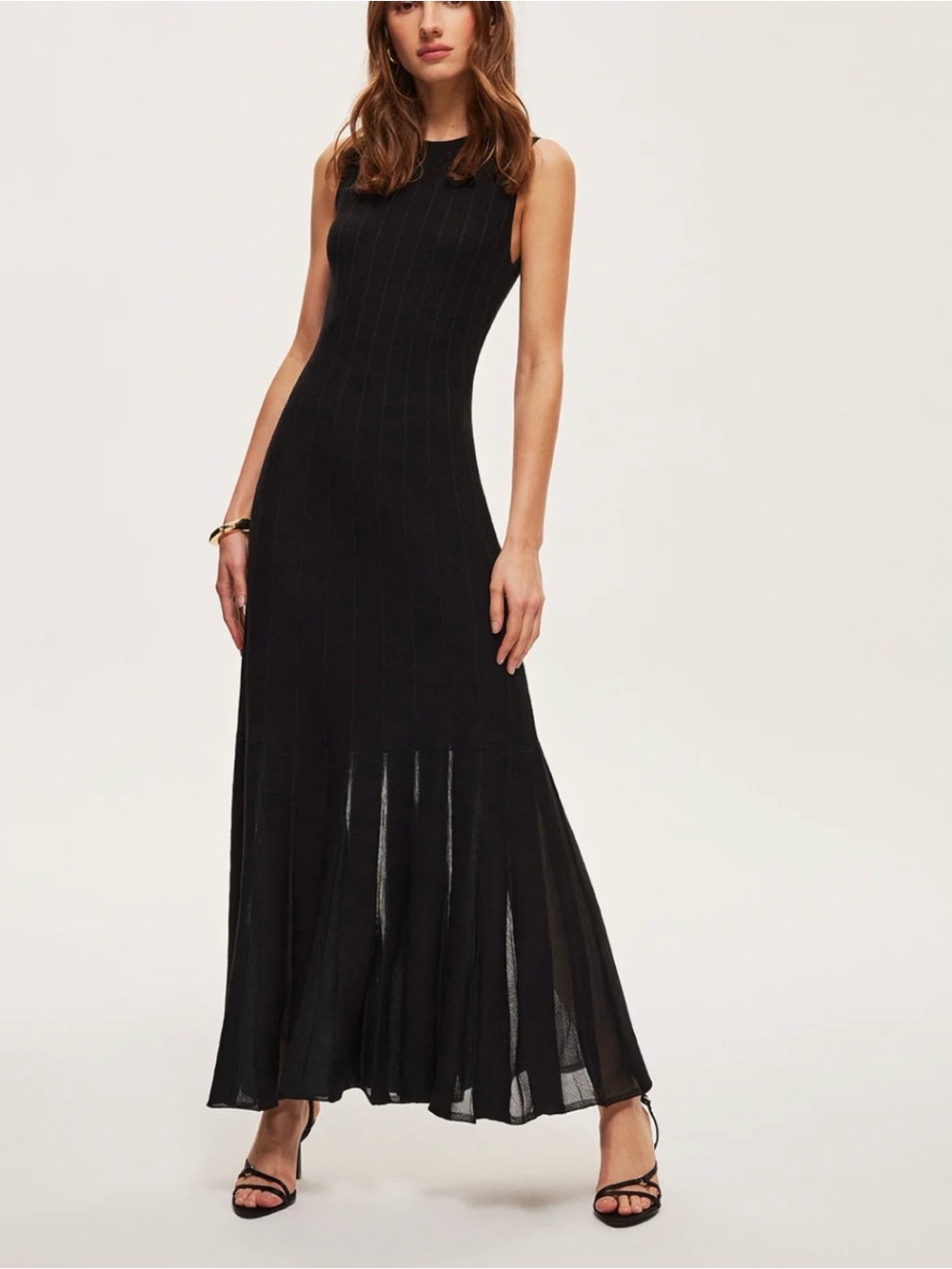 NWT Commense Black Sleeveless Stretchy Maxi Dress